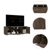 Tv Stand for TV¬¥s up 55" Dext, One Cabinet, Double Door, Dark Walnut Finish