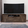 Tv Stand for TV¬¥s up 55" Dext, One Cabinet, Double Door, Dark Walnut Finish