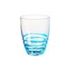 Designer Acrylic Swirl Blue Drinking Glasses DOF Set of 4 (15oz), Premium Quality Unbreakable Stemless Acrylic Drinking Glasses for All Purpose