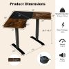 L-shaped Electric Standing Desk with 4 Memory Positions and LCD Display