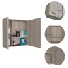 Medicine Cabinet Prague, Four Internal Shelves, Single Door, Light Gray Finish