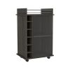 Bar Cart Baltimore, Six Wine Cubbies, Carbon Espresso Finish