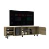 TV Stand for TV¬¥s up 70" Estocolmo, Four Open Shelves, Light Oak Finish