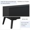 U-Can Modern TV Stand for 70 inch TV, Entertainment Center with Adjustable Shelves, 1 Drawer and Open Shelf, TV Console Table, Media Console, Metal Fe