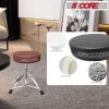 5 Core Premium Universal Drum Throne Height Adjustable Padded Drum Stool Seat Round Chrome Chair Drumming Stand with Anti- Slip Feet for Adults Kids D