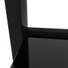 Black Glass Coffee Table, Clear Coffee Table, Modern Side Center Tables for Living Room, Living Room Furniture