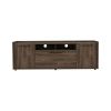 Tv Stand for TV¬¥s up 55" Dext, One Cabinet, Double Door, Dark Walnut Finish