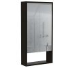 Medicine Cabinet Irvine, One External Shelf, Black Wengue Finish