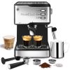 Geek Chef Espresso Machine;  Espresso and Cappuccino latte Maker 20 Bar Pump Coffee Machine Compatible with ESE POD capsules filter;  950W;  1.5L Wate