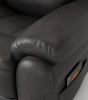 Aria Breathable Fabric Power Reclining Chair with Magazine bag, USB button - Espresso