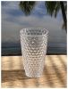 Designer Acrylic Diamond Cut Clear Drinking Glasses Hi Ball Set of 4 (19oz), Premium Quality Unbreakable Stemless Acrylic Drinking Glasses for All Pur