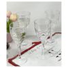 Designer Acrylic Swirl Clear Glasses Set of 4 (12oz), Premium Quality Unbreakable Stemmed Acrylic Glasses for All Purpose Red or White