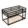 Twin over Twin Floor Bunk Bed,Espresso(Old Sku:W50430321)