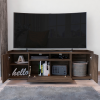 Tv Stand for TV¬¥s up 55" Dext, One Cabinet, Double Door, Dark Walnut Finish