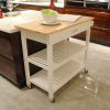 Kitchen Island & Kitchen Cart, Mobile Kitchen Island with Two Lockable Wheels, Simple Design to Display Foods and Utensil Clearly, One Big Drawer Keep