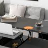 Modern Gray Multi-functional Rectangle Lift-top Coffee Table Extendable with Storage