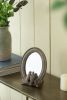 7.5x9.5" Corella Oval Bird Mirror with Resin Frame, Desk Mirror with Stand for Counter Bedroom Bathroom