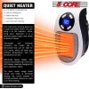 Programmable Space Heater; with Led Display Wall Outlet Electric Heater with Adjustable Thermostat and Timer for Home Office Indoor Use With Remote Co