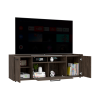 Tv Stand for TV¬¥s up 55" Dext, One Cabinet, Double Door, Dark Walnut Finish