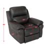 Aria Breathable Fabric Power Reclining Chair with Magazine bag, USB button - Espresso