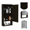 Medicine Cabinet Irvine, One External Shelf, Black Wengue Finish