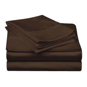 300 Thread Count Egyptian Cotton Solid Deep Pocket Sheet Set (Color: Mocha, size: California King)