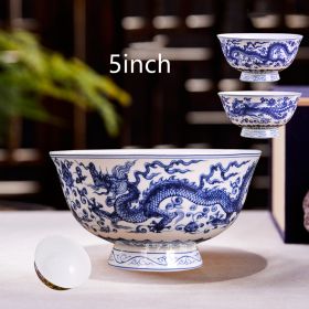 Household Noodle Bowls Ceramic Bone China For Eating (Option: Bone china5 inches)