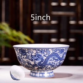 Household Noodle Bowls Ceramic Bone China For Eating (Option: 5inches)