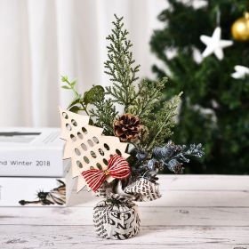 Simple Mini Christmas Decoration Window Small Tree Photography Props (Option: Blueberry)