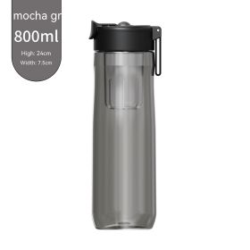 Ball Magnetic Elastic Tea Cup Men's Tea And Water Separation (Option: T3512 Mocha Gray-Conventional)