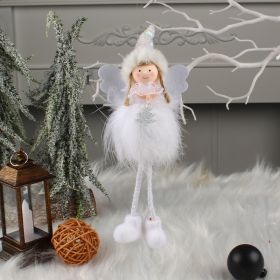 Plush Angel Girl Doll Hanging Christmas Tree Decoration Long Leg Doll Small Pendant (Option: Payment for small trees)