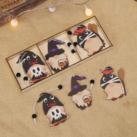 Halloween Decoration Cartoon Doll Wooden Pendant (Option: Type C wooden pendant)