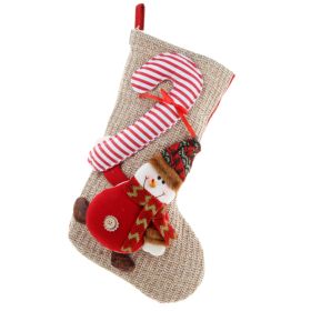 Christmas Socks Gift Bag Large Three-dimensional (Option: Snowman)