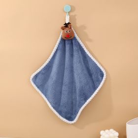 Coral Velvet Santa Wipes Hand Towels (Option: Blue-30x30cm)