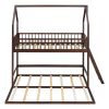 Twin Over Twin-Twin House Bunk Bed with Extending Trundle and Ladder