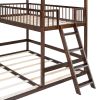 Twin Over Twin-Twin House Bunk Bed with Extending Trundle and Ladder