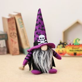 Cartoon Forest Man Doll Broom Ornament (Color: Purple)