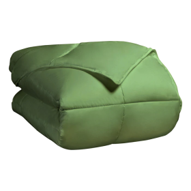 Classic All-Season Reversible Down Alternative Comforter (Color: Terrace Green, size: Twin XL)